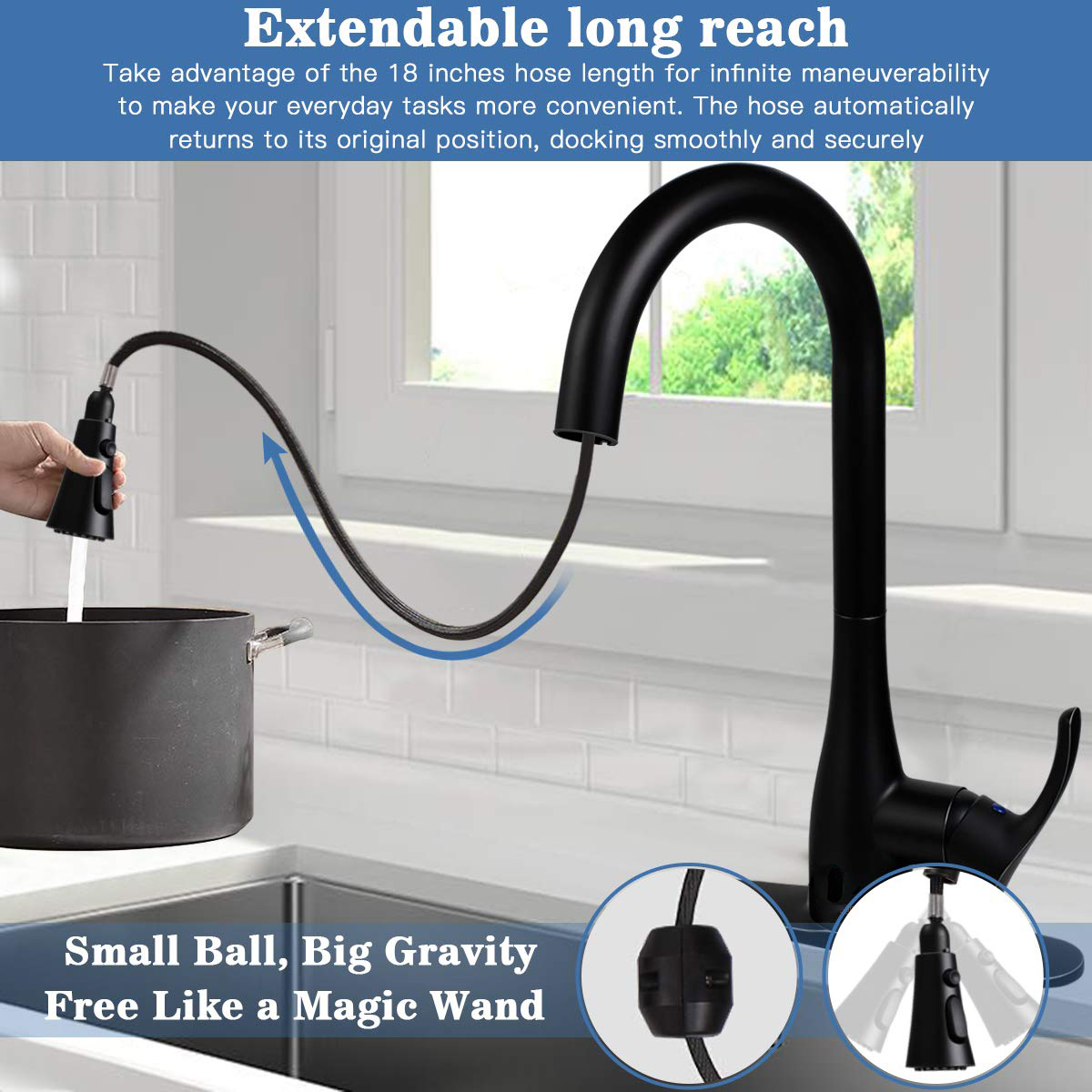 Modern Automatic Brass Smart Swan Goose Neck Hands Free Kitchen Sensor Vanity Infrared Water Faucet New