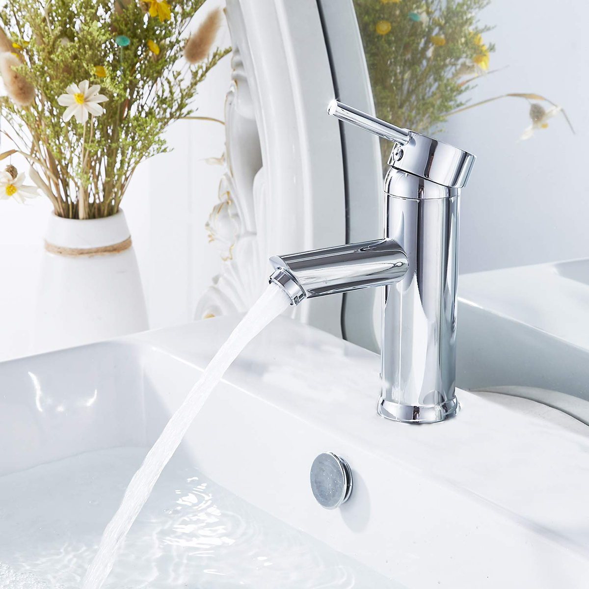 Aquacubic cUPC certified Stainless Steel Brushed Nickel Bathroom Basin Tap Lavatory Faucet