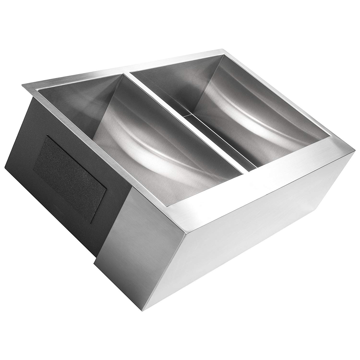 33 Inch Stainless Steel Handmade Undermount Kitchen Sink with Double Bowl