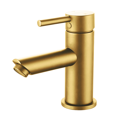 Brushed Gold Single Handle Bathroom Sink Basin Mixer Faucet