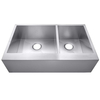 33 Inch 304 Stainless Steel Handmade Undermount Kitchen Sink with Double Bowl
