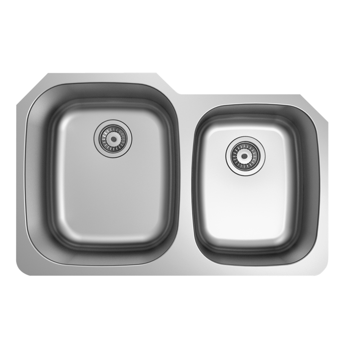 Stainless Steel Double Bowl Undermount Pressed Drawn Kitchen Sink