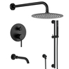 Shower System Rain Shower Head Shower Faucet Set with Tub Spout AF7328-7G