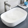 Aquacubic Oval Above Counter Bathroom Vanity White Ceramic Art Sink