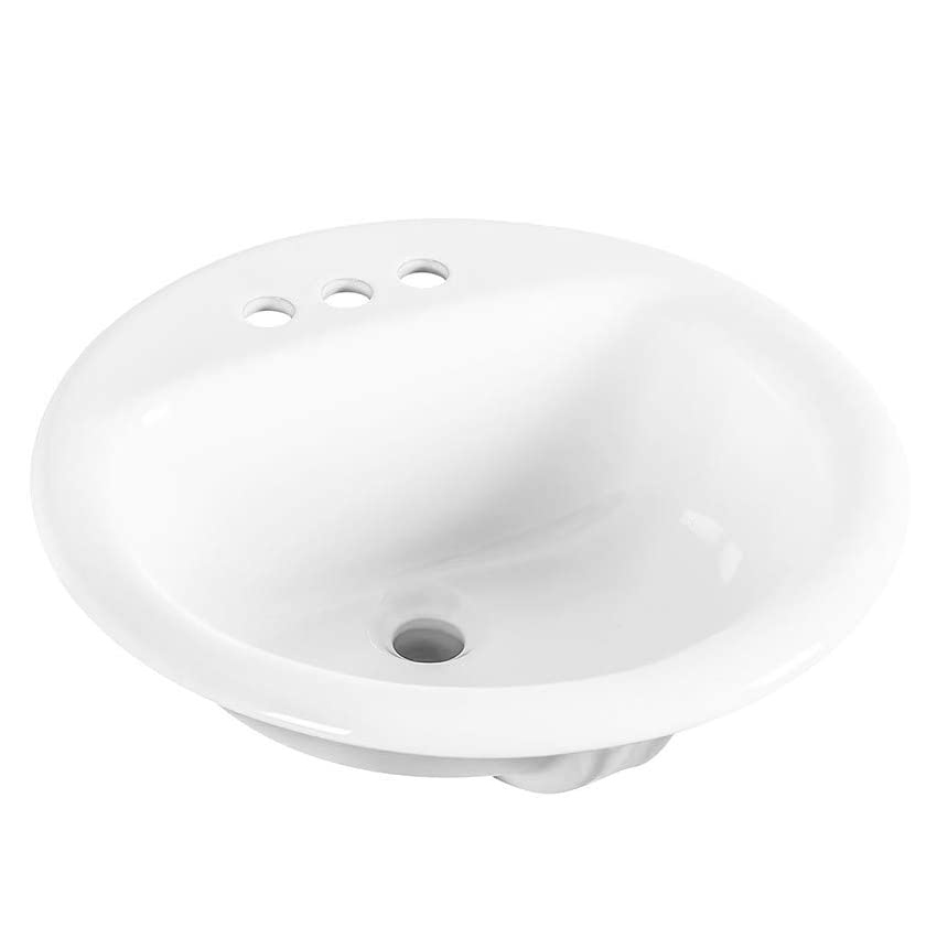 Round Countertop Table Top Bathroom Vanity Cabinet Ceramic Wash Basin