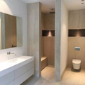 Bathroom Design: separate toilet, shower and washbasin.