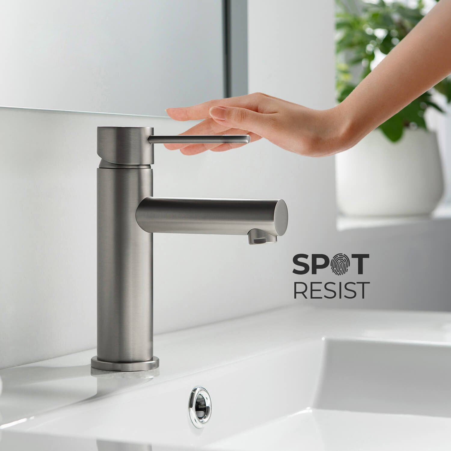 Unique Design Brushed Lead-free Single Hole Bathroom Faucet