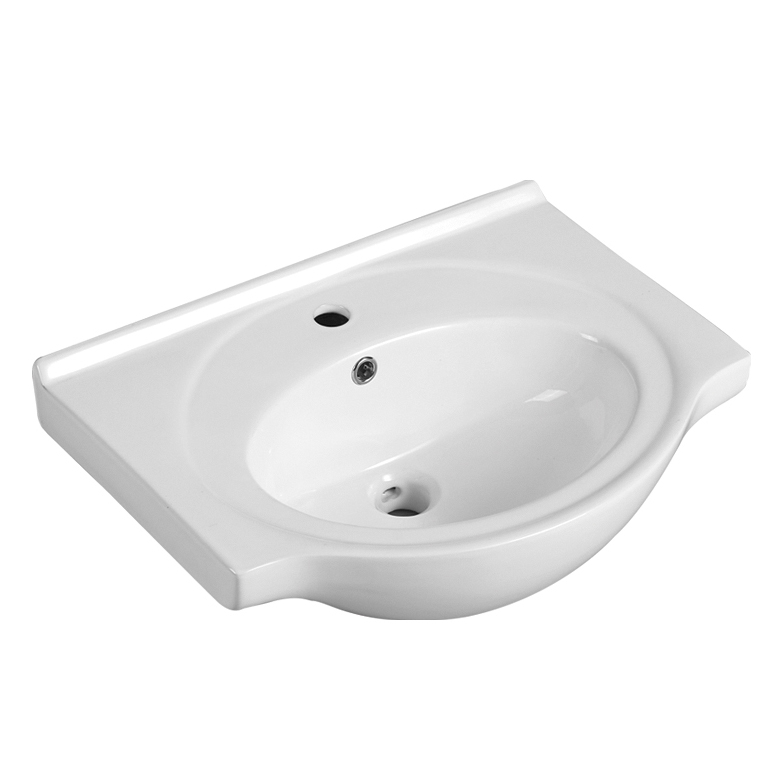 Vanity Top Toilet Bathroom Ceramic Sink with Faucet Hole