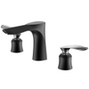 New Model Matt Black Double Handle Deck Mounted Bathroom Faucet