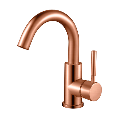 Lead Free Brass Short Body Rose Gold Kitchen Faucet