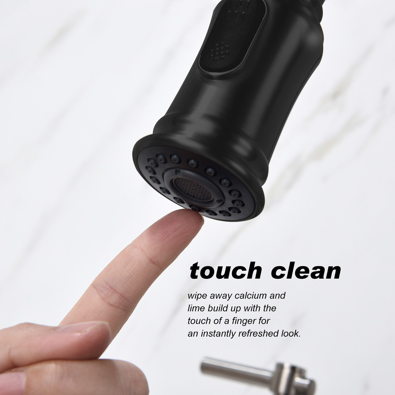  Aquacubic Bridge Kitchen Faucet with Pull-Down Sprayhead Fingerprint Resistant Spot Free (Matte Black)
